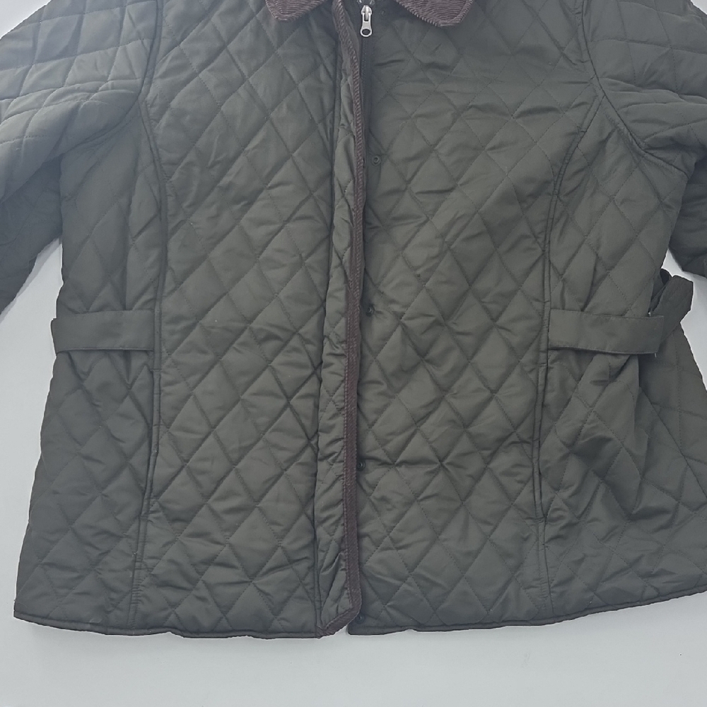 White Stag Dark Olive Jacket with Brown Corduroy Accents - Picture 16 of 16
